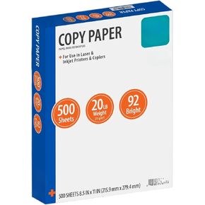Copy Paper, 8.5 x 11 Inch, 92 Bright White, 20 lb, 500 Sheets per Ream in Saudi Arabia