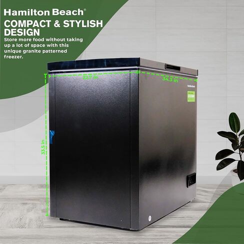 Hamilton Beach, HBFRF713 Chest Deep Freezer, 7 Cu. Ft. Capacity, Granita Rugged Design-Adjustable Thermostat-Removable Vinyl Coated Wire Basket-Easy Defrost Drain, White in Saudi Arabia