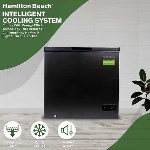 Hamilton Beach, HBFRF713 Chest Deep Freezer, 7 Cu. Ft. Capacity, Granita Rugged Design-Adjustable Thermostat-Removable Vinyl Coated Wire Basket-Easy Defrost Drain, White in Saudi Arabia