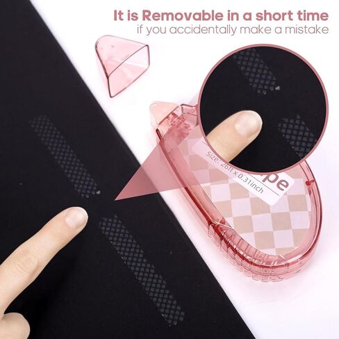 4 Pack Scrapbook Tape, Double Sided Tape for Crafts, Adhesive Glue Runner for Scrapbooking Journaling Supplies, for Kids and Adults School Office Teacher Supplies, 0.3IN x 26FT in Saudi Arabia