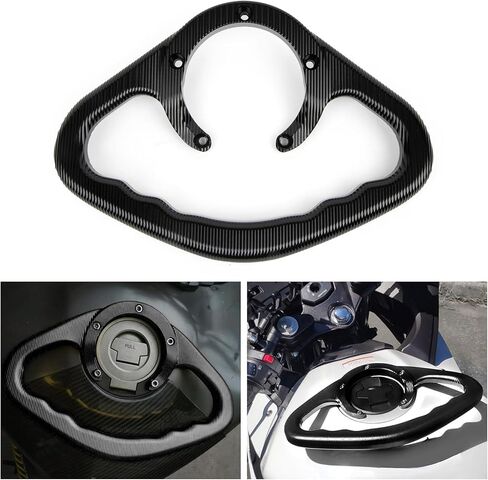 PSLER خزان الوقود الغاز مقبض دراجة نارية الركاب الخلفي انتزاع بار للنينجا ZX14R ZX6R ZX7RR ZX11 ZX10R ER6N ER6F الألومنيوم الملحقات مقبض القبضات بار المقود 5 ثقوب (أسود) in Saudi Arabia