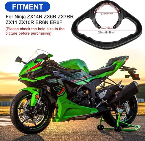 PSLER خزان الوقود الغاز مقبض دراجة نارية الركاب الخلفي انتزاع بار للنينجا ZX14R ZX6R ZX7RR ZX11 ZX10R ER6N ER6F الألومنيوم الملحقات مقبض القبضات بار المقود 5 ثقوب (أسود) in Saudi Arabia