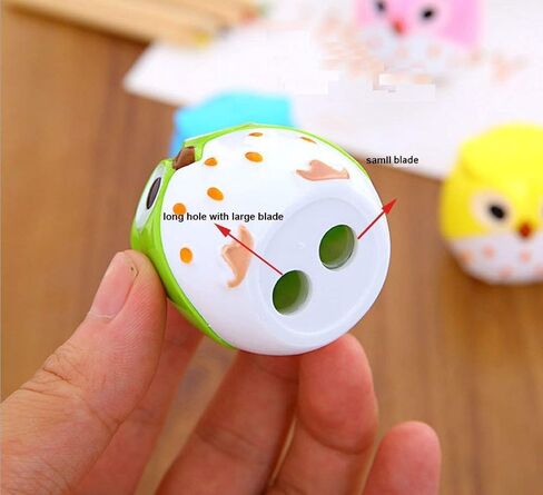 Dual Holes Mini Cute Lovely Cartoon Animal Owl Pencil Sharpener Creative Kawaii Cutter Knife School Supplies Manual Large Eyebrow Pencil Cutter Accessory(4pcs) in Kuwait
