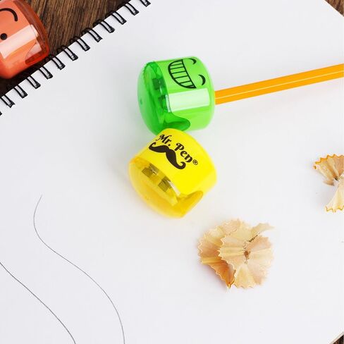 8 Pieces Smiley Face Pencil Sharpener Set - Cute & Vibrant Colors (Smiley, 8) in Saudi Arabia