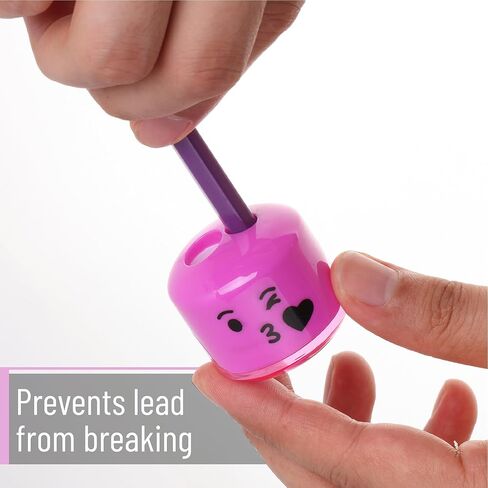 8 Pieces Smiley Face Pencil Sharpener Set - Cute & Vibrant Colors (Smiley, 8) in Saudi Arabia