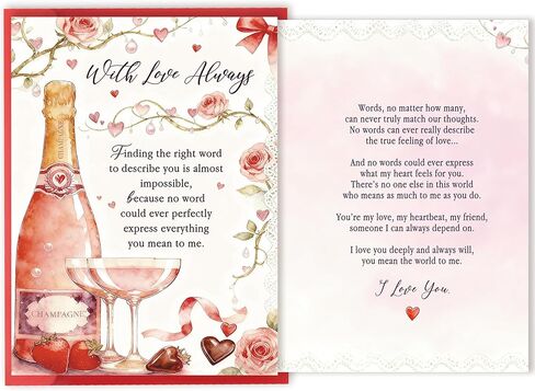 Heartfelt Valentines Day Card for Fiancée,Romantic Valentines Day Gifts for Fiancée Girlfriend,Love Card for Her in Saudi Arabia