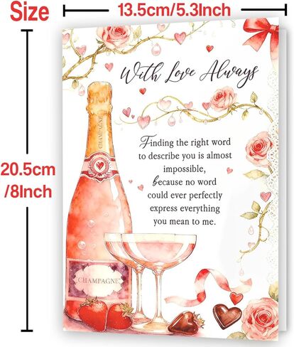 Heartfelt Valentines Day Card for Fiancée,Romantic Valentines Day Gifts for Fiancée Girlfriend,Love Card for Her in Saudi Arabia