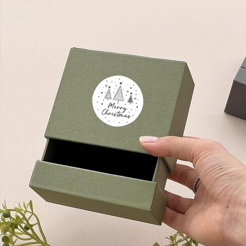 120 x Christmas Tree Stickers – Minimalist Holiday Envelope Seals and Gift Labels – Festive Xmas Stickers for Cards, Wrapping, and Decorations – 1.6 Inch in Saudi Arabia