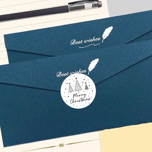 120 x Christmas Tree Stickers – Minimalist Holiday Envelope Seals and Gift Labels – Festive Xmas Stickers for Cards, Wrapping, and Decorations – 1.6 Inch in Saudi Arabia