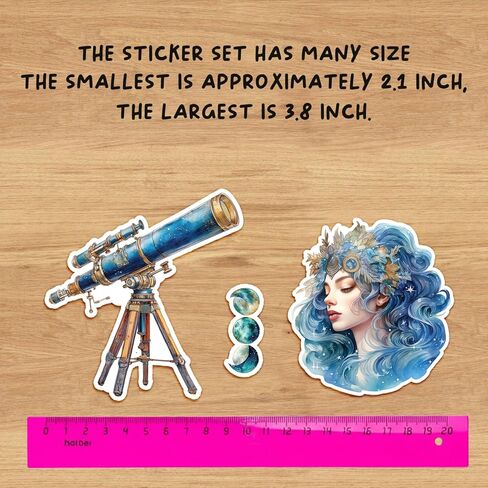 115PCS Celestial Stickers for Scrapbooking Journaling, Astronomy Space Stickers, Galaxy Planet Moon Star Sticker, Vintage Cosmic Decals for Laptops, Water Bottles, Journals & Crafts in Kuwait