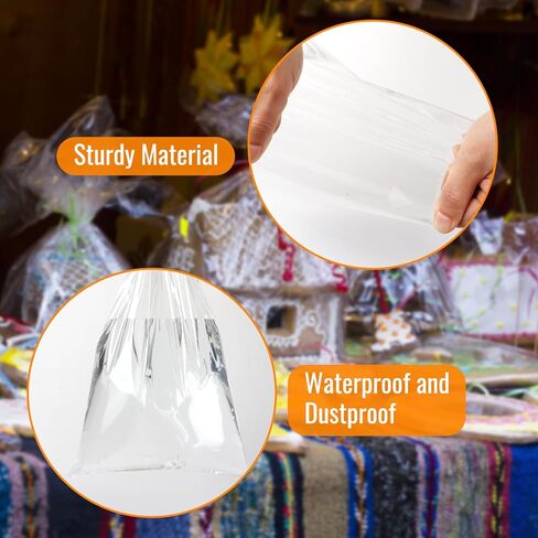 200pcs Cellophane Bags 4x6 Inches, Cellophane Treat Bag, Clear Candy Bags with Ties, Plastic Gift Bag with Ties, Clear Goodie Bag for Party Favors in Saudi Arabia