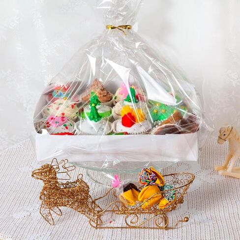 200pcs Cellophane Bags 4x6 Inches, Cellophane Treat Bag, Clear Candy Bags with Ties, Plastic Gift Bag with Ties, Clear Goodie Bag for Party Favors in Saudi Arabia