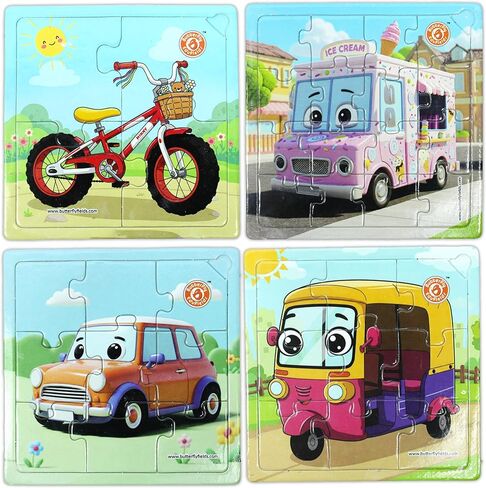 ألغاز الديناصورات الفراشة إيدوفيلدز 4 في 1 للأطفال من سن 3-5 و4-6 | ألعاب الديناصورات للأطفال 3-5 | بانوراما الألغاز للأطفال الصغار | ألعاب تعليمية وتعليمية لمرحلة ما قبل المدرسة | هدايا عيد الميلاد عيد الميلاد in Kuwait