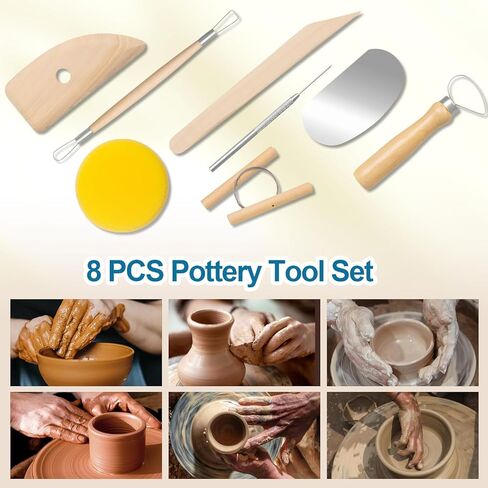 Amrules Clay Tools Kit, 27 PCS Pottery Tools, Practical Polymer Clay Sculpting Tools Kit, Air Dry Clay Tools Set for Kids, Adults, Pottery Craft, Dotting, Carving, Drawing, Molding, Modeling, Shaping in Saudi Arabia