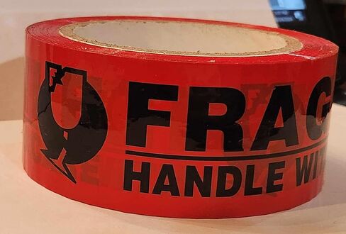 Fragile Tape Handle with Care, 1.89" x 76 Yards, Heavy Duty Red Packing/Shipping Tape in Saudi Arabia