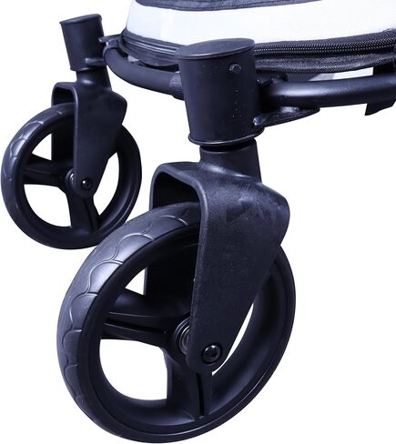 Full-Window Pet Stroller with Lock 4 Wheels for Cats & Dogs, with Storage Basket,Cup Holder, Travel Puppy/Cats Stroller. in Kuwait