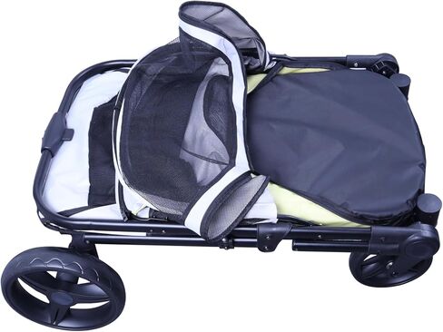 Full-Window Pet Stroller with Lock 4 Wheels for Cats & Dogs, with Storage Basket,Cup Holder, Travel Puppy/Cats Stroller. in Kuwait