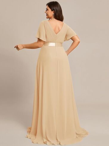Ever-Pretty Women's Double V-Neck Formal Dresses Plus Size Bridesmaid Dress 09890-PZ in Kuwait