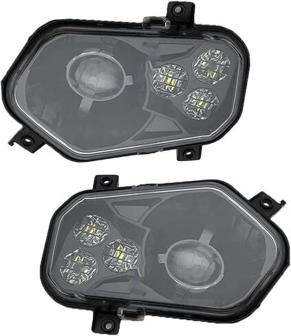 LED Headlight Left Right High Low Compatible With Polaris ATV Compatible With Polaris 2012-2013 RZR Side X Sides And 2012-2013 Sportsman RZR 800 900 570(2PCS CHRME) in Saudi Arabia