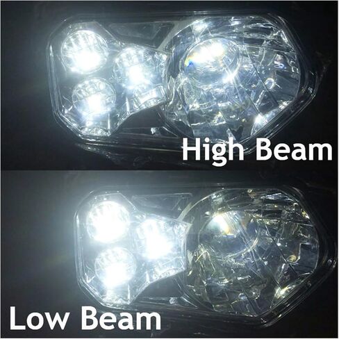 LED Headlight Left Right High Low Compatible With Polaris ATV Compatible With Polaris 2012-2013 RZR Side X Sides And 2012-2013 Sportsman RZR 800 900 570(2PCS CHRME) in Saudi Arabia