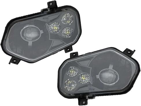 LED Headlight Left Right High Low Compatible With Polaris ATV Compatible With Polaris 2012-2013 RZR Side X Sides And 2012-2013 Sportsman RZR 800 900 570(2PCS CHRME) in Saudi Arabia