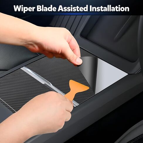 Center Console Wrap Kit: Carbon Fiber Texture Heat Resistant Scratch - Proof Suit for Tesla Model 3 2021-2023 and Model Y 2021-2024 in Saudi Arabia
