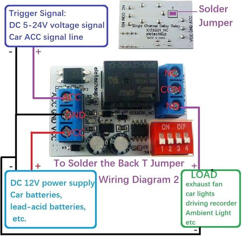 ACC Trigger Delay Power-off Switch Module DC 12V Car Timing Relay for LED Storage Battery New Energy Vehicles Car Tuning (1PCS With Shell) in Saudi Arabia
