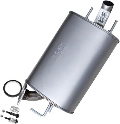 Exhaust Front Muffler Assembly Compatible for 2001-2003 Toyota Highlander 3.0L | Stainless Steel | Northeastern Exhaust | Free Gasket, Clamps, Bolt Kit Included | Automotive Replacement Part in Saudi Arabia