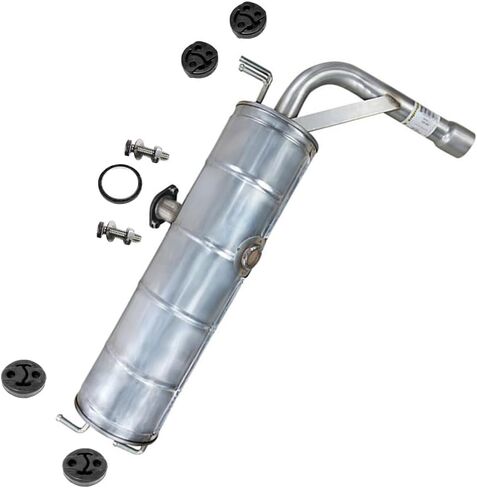 Exhaust Rear Muffler Compatible for 2001-2003 Toyota RAV4 2.0L | Stainless Steel | Northeastern Exhaust | Free Gasket, Hangers and Bolts & Nuts Included | Automotive Replacement Part in Saudi Arabia