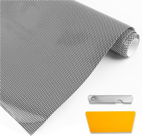 1 Ft*48" Front Windshield Tint Strip,One-Way Perforated Sun Strip for Car Windshield with Honeycomb Design,Self Adhesive Anti-Glare Windshields Tint Strips Fronts for Clear Vision (1ft x 48") in Saudi Arabia