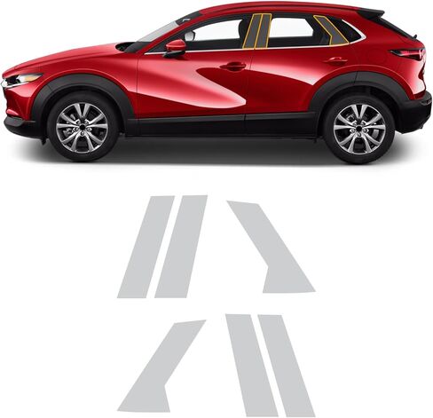 Precut Paint Protective Film for 2020-2025 Mazda CX30 8.5 Mil TPU PPF Clear Car HD Scratch Exterior Accessories (B-Pillar 6Pcs) in Saudi Arabia