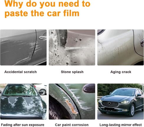 Precut Paint Protective Film for 2020-2025 Mazda CX30 8.5 Mil TPU PPF Clear Car HD Scratch Exterior Accessories (B-Pillar 6Pcs) in Saudi Arabia