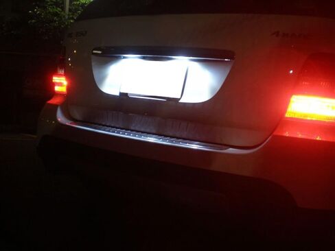 iJDMTOY OEM-Fit 3W Full LED License Plate Light Kit Compatible with Mercedes ML M GL R Class Gasoline Version ONLY, Powered by 3-Piece Osram Xenon White LED & Can-Bus Error Free in Saudi Arabia
