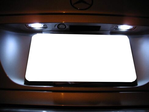 iJDMTOY OEM-Fit 3W Full LED License Plate Light Kit Compatible with Mercedes ML M GL R Class Gasoline Version ONLY, Powered by 3-Piece Osram Xenon White LED & Can-Bus Error Free in Saudi Arabia