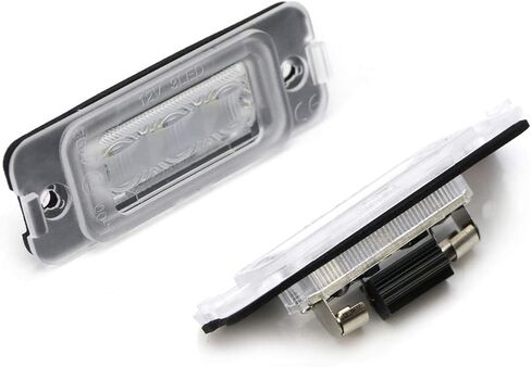 iJDMTOY OEM-Fit 3W Full LED License Plate Light Kit Compatible with Mercedes ML M GL R Class Gasoline Version ONLY, Powered by 3-Piece Osram Xenon White LED & Can-Bus Error Free in Saudi Arabia