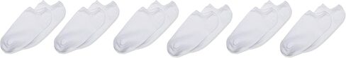 HUE Women's Sport Mesh Top No Show Sock 6 Pair Pack, Block Stripe/White/Heather Grey/Dots/White/Polkadots, One Size in Saudi Arabia