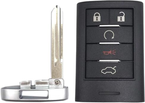غطاء حافظة مفتاح ذكي مناسب لكاديلاك STS CTS 2008 2009 2010 2011 2012 2013 استبدال مفتاح السيارة عن بعد للدخول بدون مفتاح غطاء خارجي مع شفرة غير مقطوعة (1) in Saudi Arabia