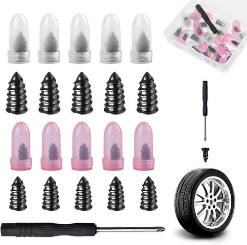 Tire Repair Rubber Nails Kit with 2 Sizes, 2026 New Vacuum Tire Repair Rubber Nail, Tire Rubber Nails Tool, Fast Self-Service Tire Repair Tools for Car, Motorcycle, Truck, Bike (10 Pcs) in Saudi Arabia