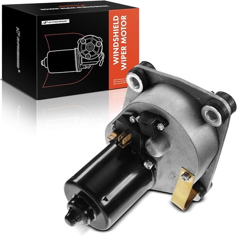 A-Premium Front Windshield Wiper Motor Compatible with Dodge, Chrysler & Plymouth Models - Charger, Town & Country, Challenger, Cordoba, Lebaron, New Yorker, Newport, Diplomat, Magnum & More, 4-Pin in Saudi Arabia