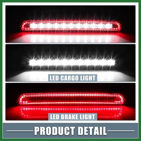 Motoforti LED الثالث 3rd الفرامل ارتفاع جبل وقف ضوء الفرامل الذيل البضائع الخفيفة لفورد F150 1994-1996 الأسود الإسكان المدخن عدسة طويلة الأمد in Saudi Arabia