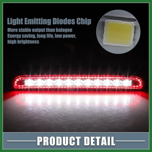 Motoforti LED الثالث 3rd الفرامل ارتفاع جبل وقف ضوء الفرامل الذيل البضائع الخفيفة لفورد F150 1994-1996 الأسود الإسكان المدخن عدسة طويلة الأمد in Saudi Arabia