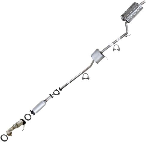 Northeastern Exhaust | Stainless Steel - EPA Approved Front Pipe, Catalytic, Muffler Complete Exhaust System Kit Compatible for Honda Accord 2006-2007 2.4L - Include Gaskets and Clamps | SEDAN in Saudi Arabia