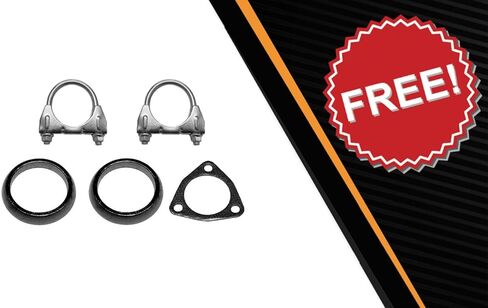 Northeastern Exhaust | Stainless Steel - EPA Approved Front Pipe, Catalytic, Muffler Complete Exhaust System Kit Compatible for Honda Accord 2006-2007 2.4L - Include Gaskets and Clamps | SEDAN in Saudi Arabia