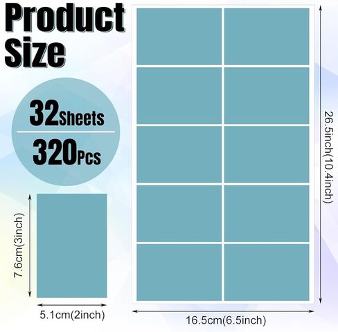 1000 Pcs White Removable Label Stickers 3" x 2" Shipping Moving Coded Labels Large Self-Adhesive Rectangular Stickers for Classroom, Office, Home Organization Storage Bins, Food Container in Saudi Arabia