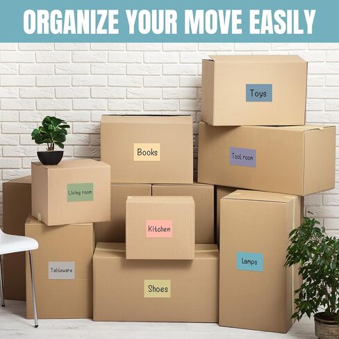 1000 Pcs White Removable Label Stickers 3" x 2" Shipping Moving Coded Labels Large Self-Adhesive Rectangular Stickers for Classroom, Office, Home Organization Storage Bins, Food Container in Saudi Arabia