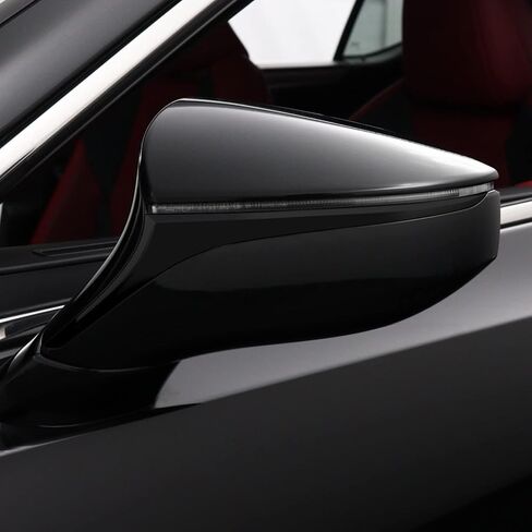 SlickMod Chrome Delete Blackout Vinyl Overlay for 2019-2023 Lexus ES Mirror Trim (Gloss Black, 3. Mirror Trim) in Saudi Arabia
