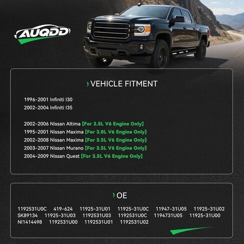 مجموعة شداد وبكرة AUQDD 39142 (لـ 3.5L V6) مناسبة لـ 03-13 Acura MDX /05-12 RL /04-08 TL /10-13 ZDX /03-12 Honda Accord /05-17 Odyssey /05-08 12-15 طيار /06-14 خط القمم in Kuwait
