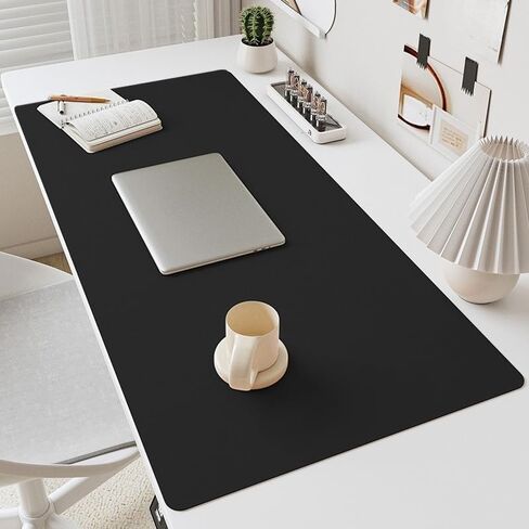 Non-Slip Faux Leather Desk Pad, Waterproof Laptop Computer Desk Keyboard Mat, Mouse Pad for Office/Work/Home/Decor 23.6" x 11.8" in Saudi Arabia