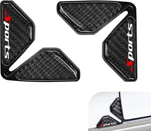 2 PCS Car Door Corner Protector Edge Guards, Carbon Fiber Anti-collision Door Edge Protector Stickers, Thickened PVC Soft Rubber Auto Corner Guards, Universal for Most Cars (Black #0) in Saudi Arabia