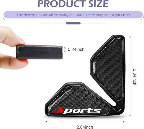 2 PCS Car Door Corner Protector Edge Guards, Carbon Fiber Anti-collision Door Edge Protector Stickers, Thickened PVC Soft Rubber Auto Corner Guards, Universal for Most Cars (Black #0) in Saudi Arabia